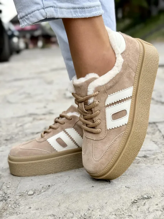 Sneakersy damskie ze skóry naturalnej