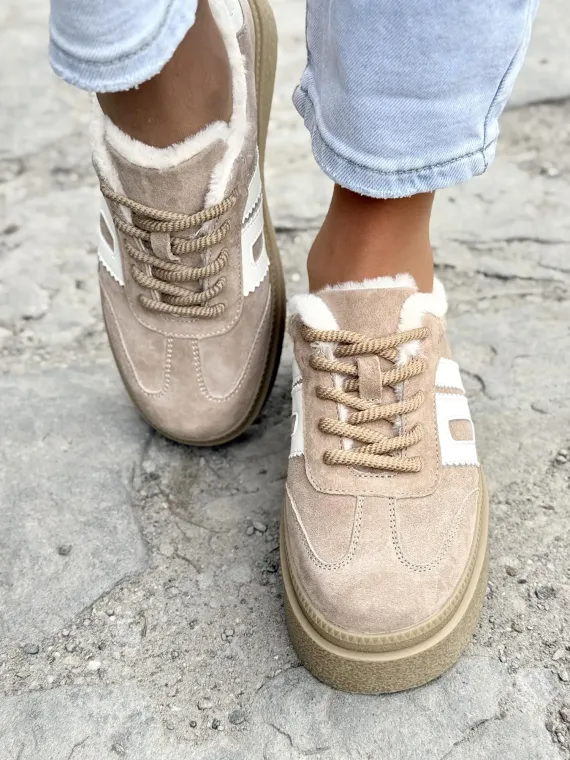 Sneakersy damskie ze skóry naturalnej