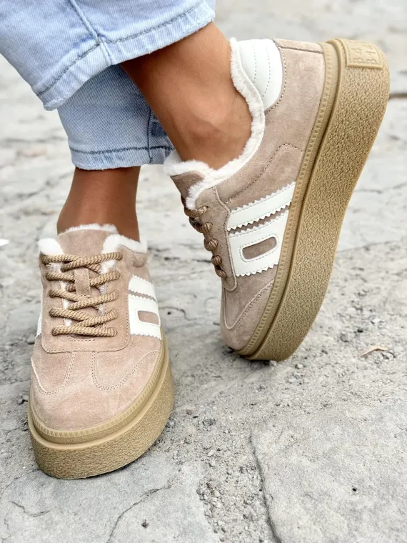 Sneakersy damskie ze skóry naturalnej