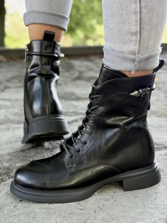 Botki damskie ze skóry naturalnej