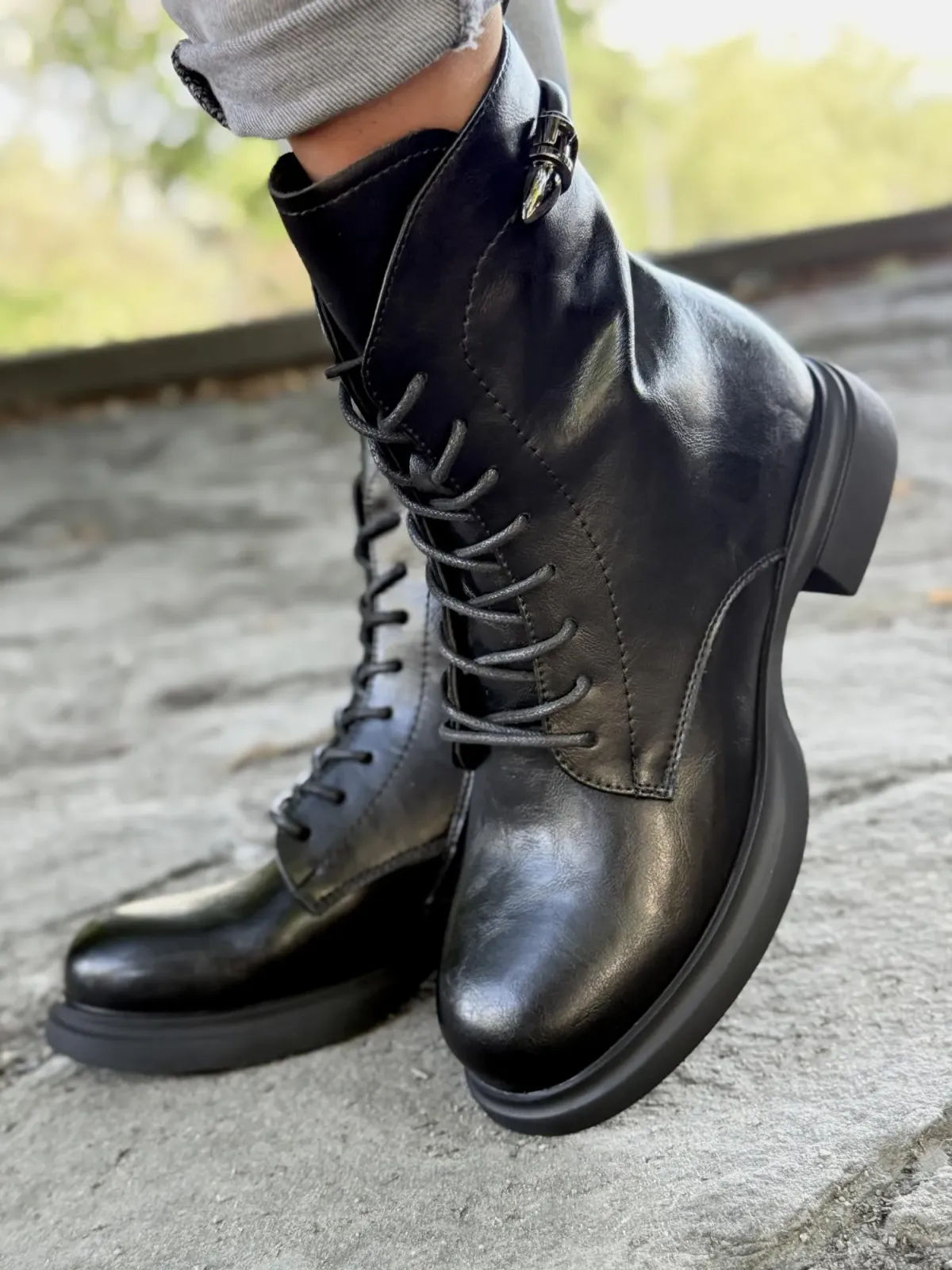 Botki damskie ze skóry naturalnej