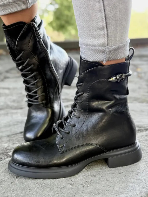 Botki damskie ze skóry naturalnej