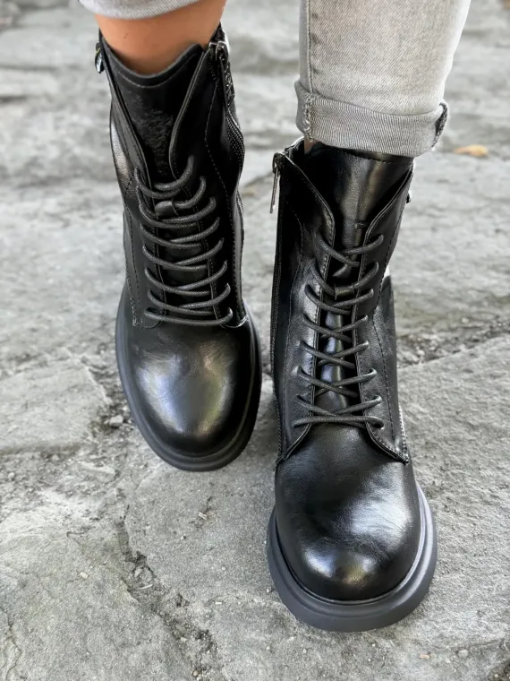 Botki damskie ze skóry naturalnej