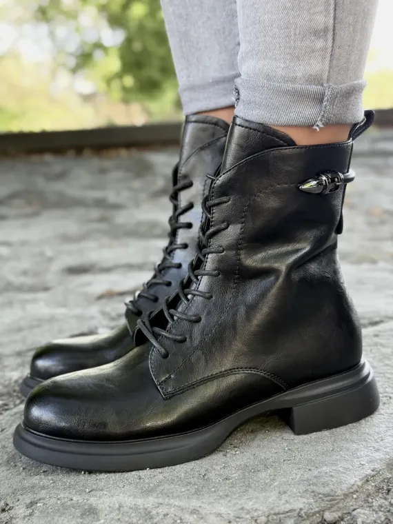 Botki damskie ze skóry naturalnej