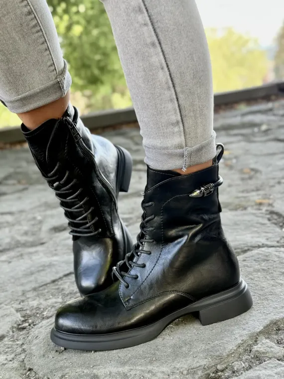 Botki damskie ze skóry naturalnej