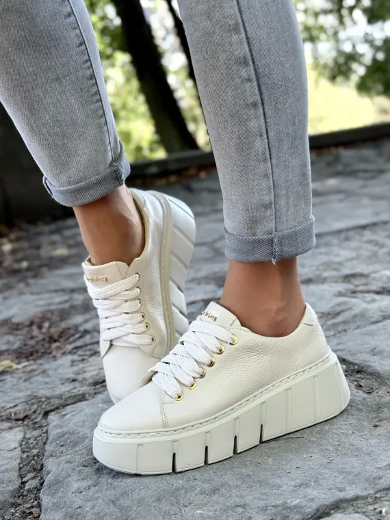 Sneakersy damskie OLEKSY ze skóry naturalnej Polskiej produkcji