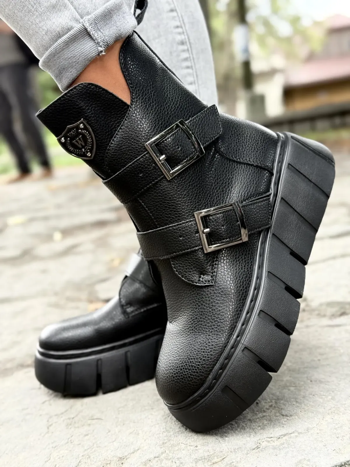 Botki damskie ze skóry naturalnej OLEKSY