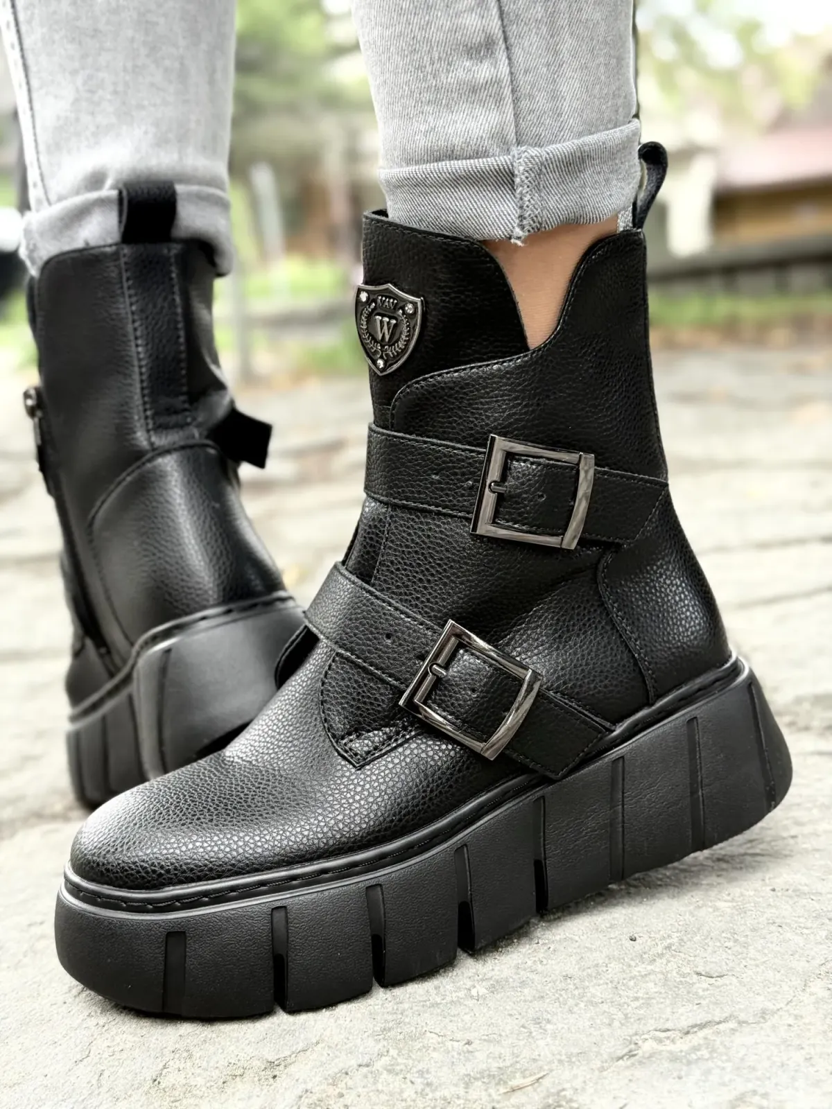 Botki damskie ze skóry naturalnej OLEKSY