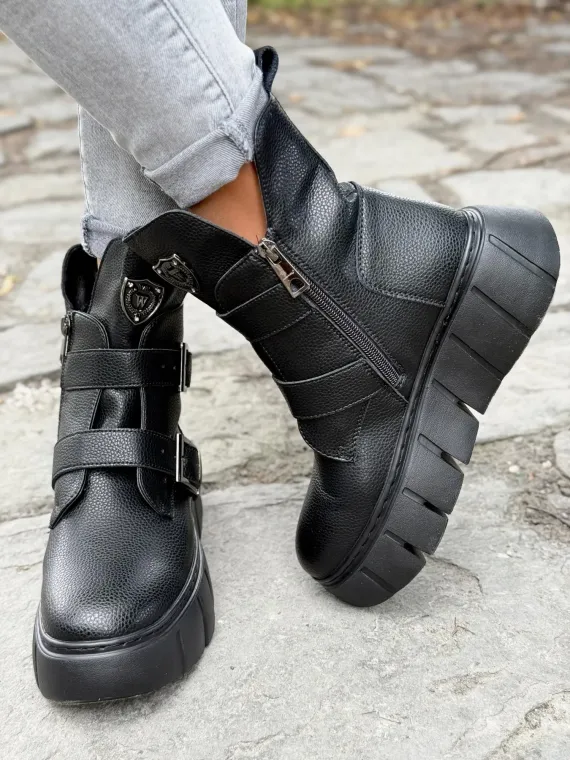 Botki damskie ze skóry naturalnej OLEKSY