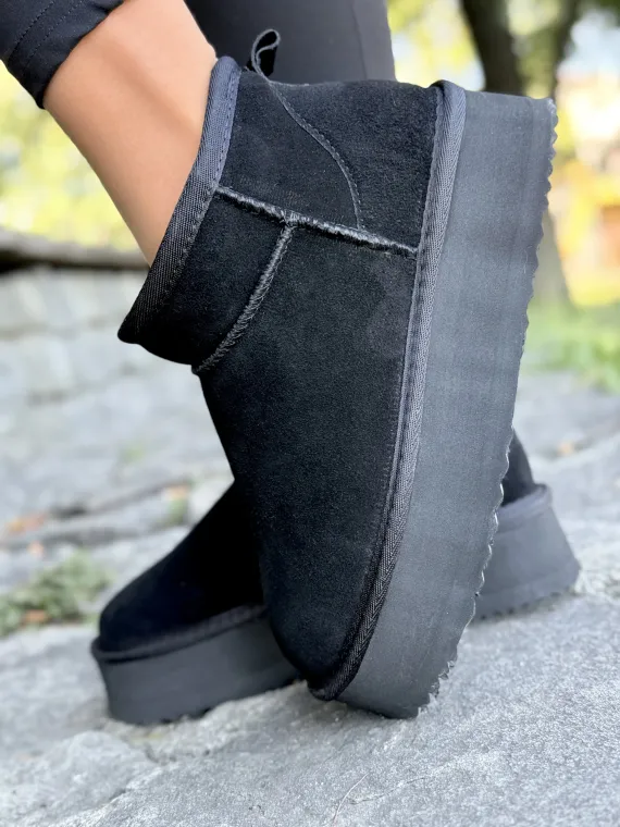 Śniegowce damskie ze skóry naturalnej