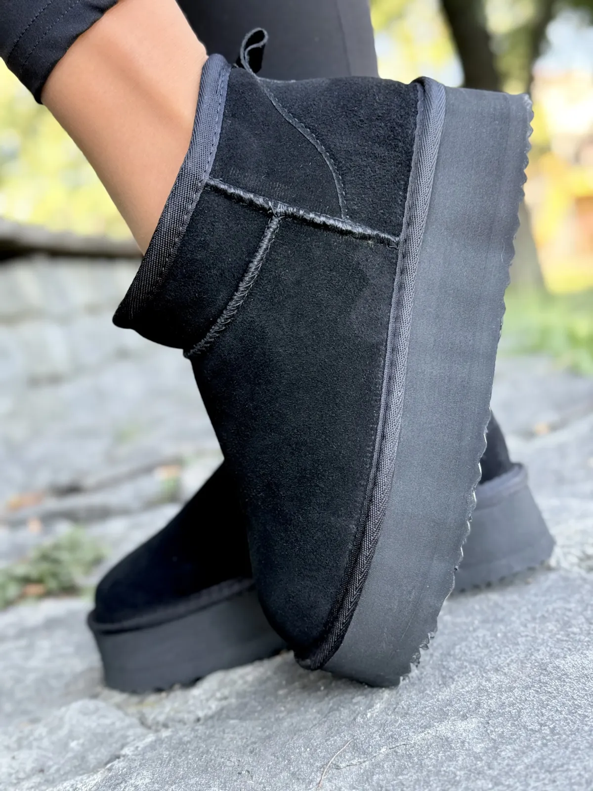 Śniegowce damskie ze skóry naturalnej