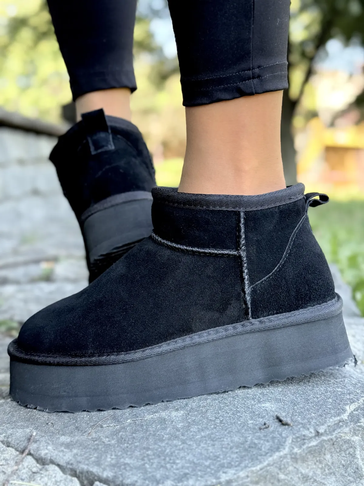 Śniegowce damskie ze skóry naturalnej