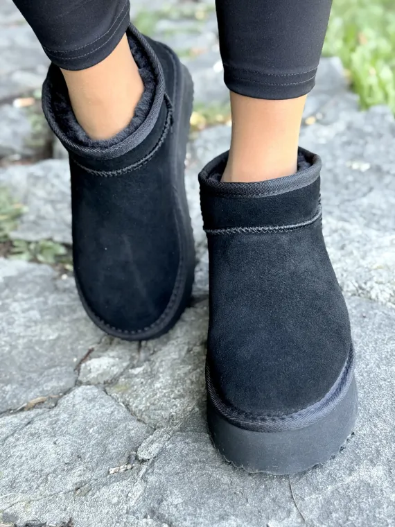 Śniegowce damskie ze skóry naturalnej