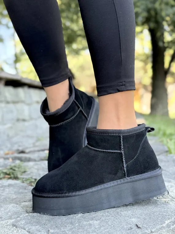 Śniegowce damskie ze skóry naturalnej