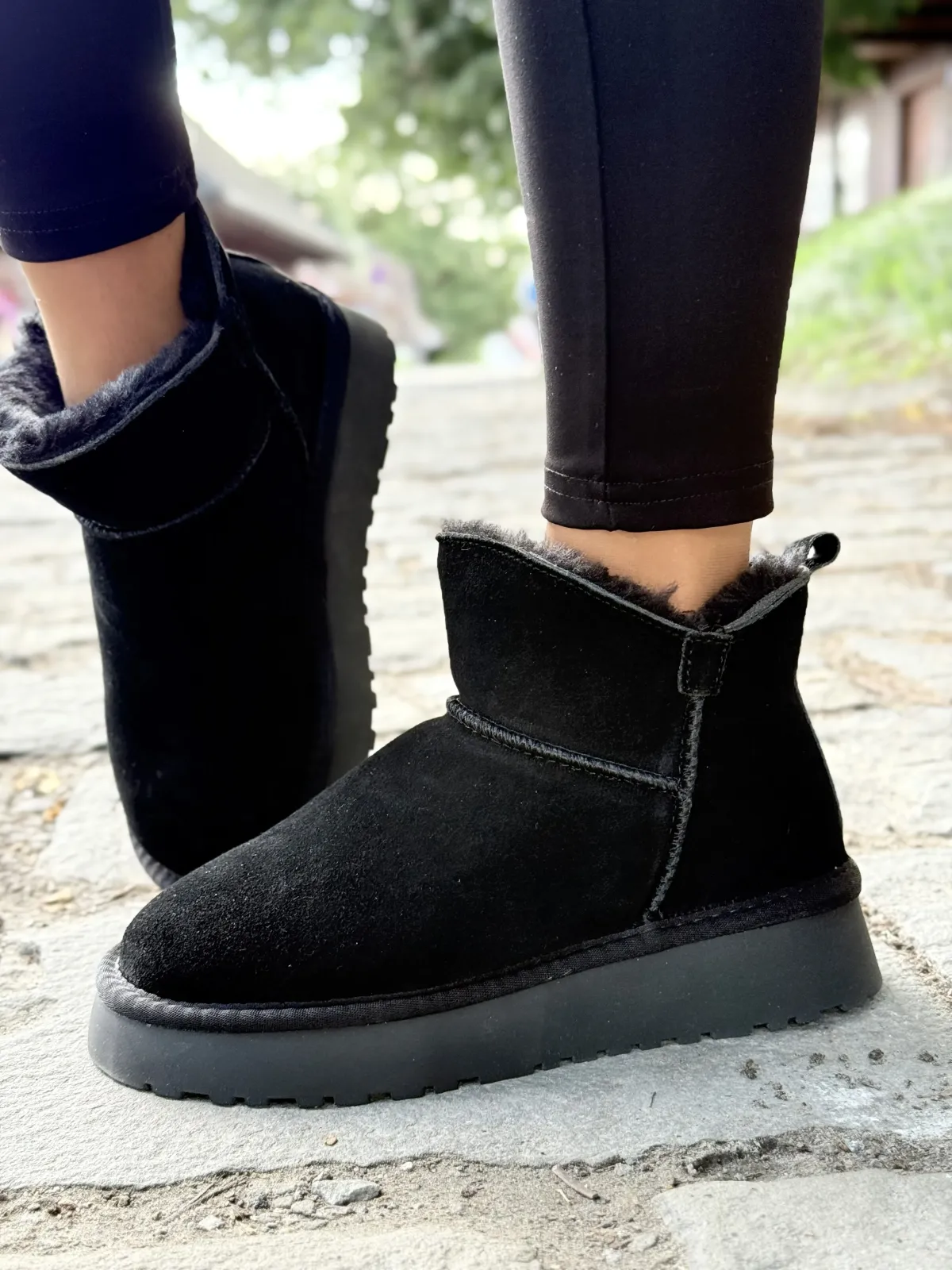 Modne śniegowce damskie ze skóry naturalnej