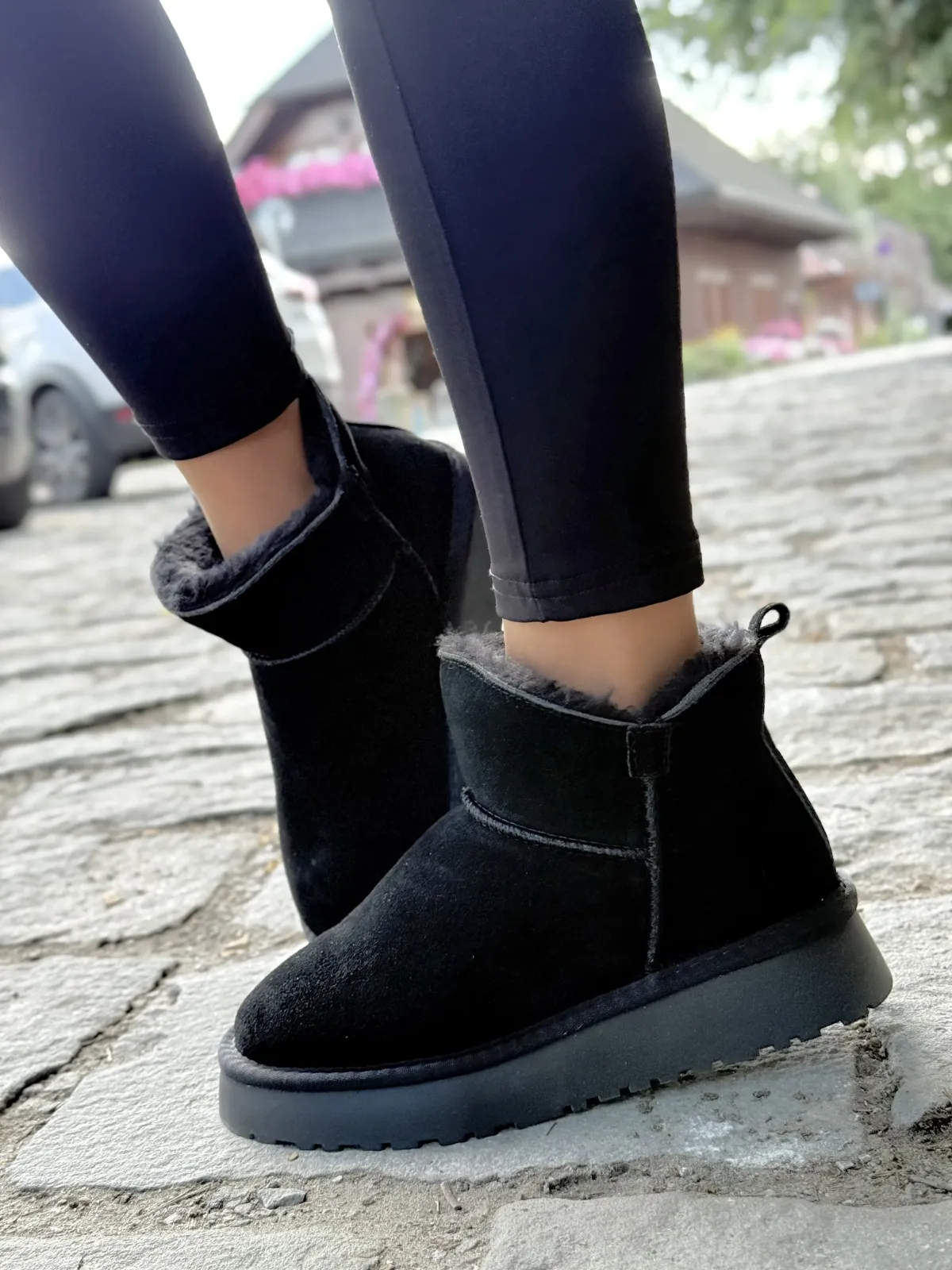 Modne śniegowce damskie ze skóry naturalnej