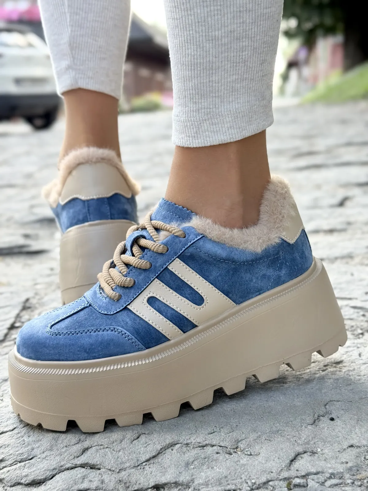 Sneakersy damskie ze skóry naturalnej