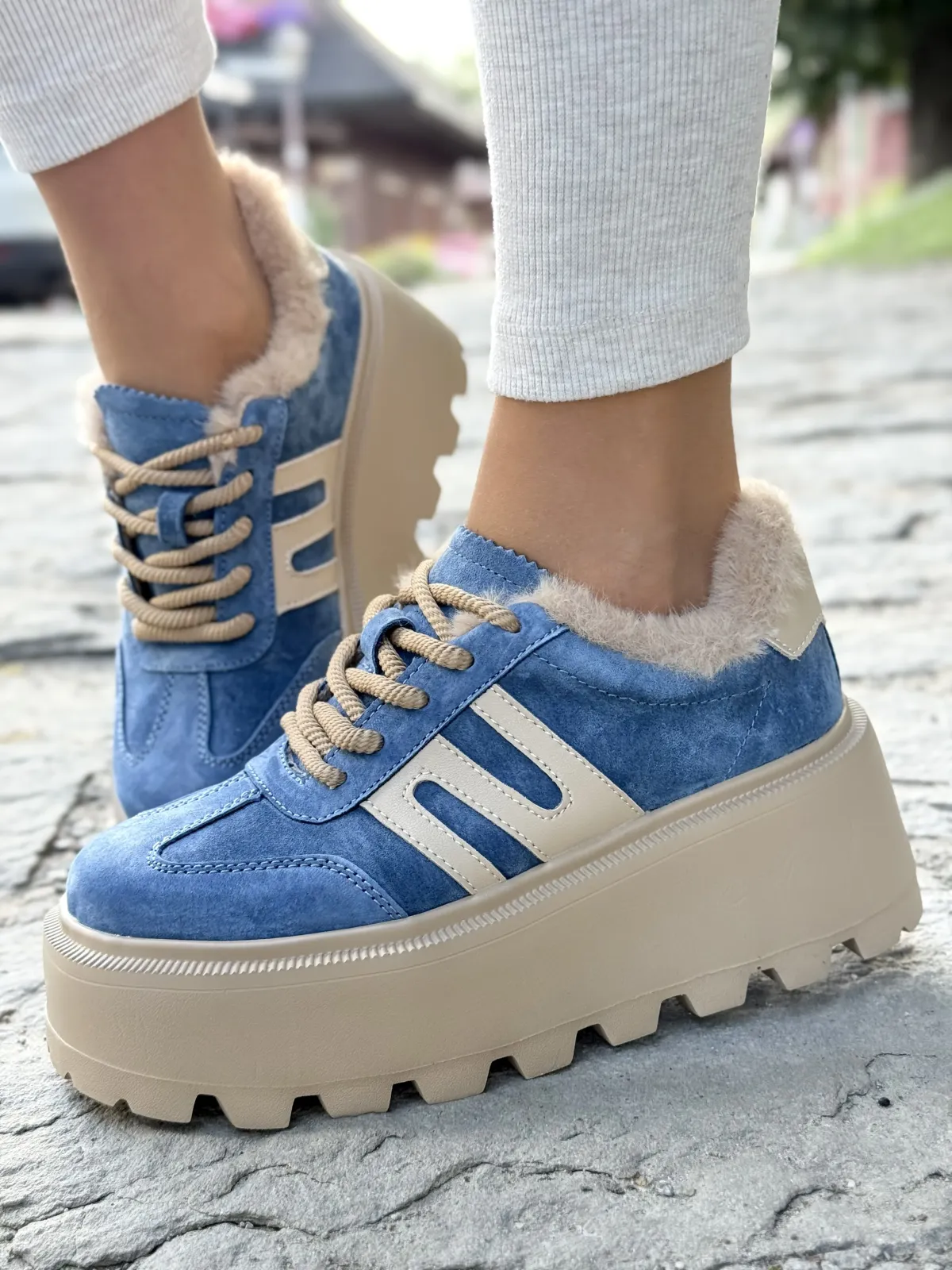 Sneakersy damskie ze skóry naturalnej