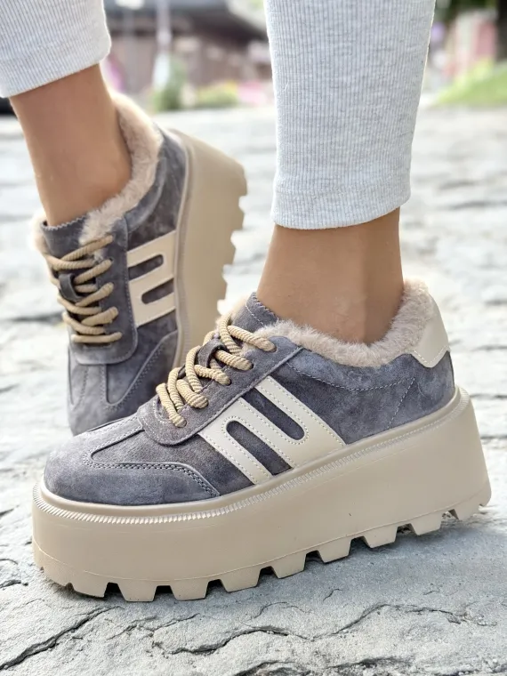 Sneakersy damskie ze skóry naturalnej