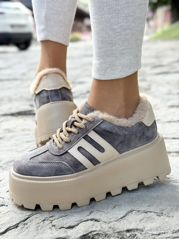 Sneakersy damskie ze skóry naturalnej