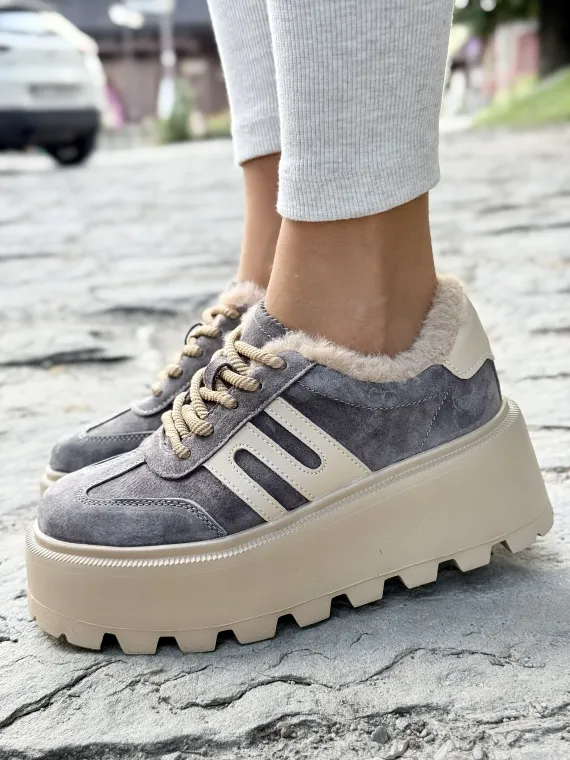 Sneakersy damskie ze skóry naturalnej