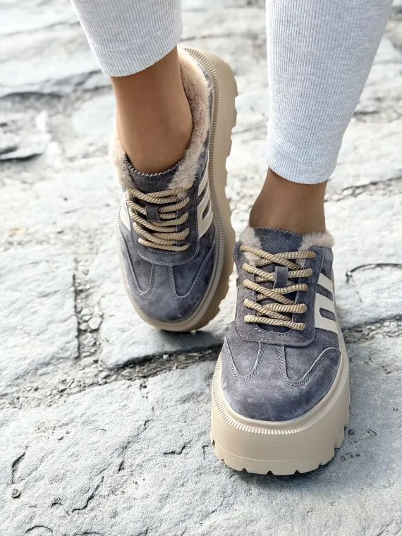 Sneakersy damskie ze skóry naturalnej