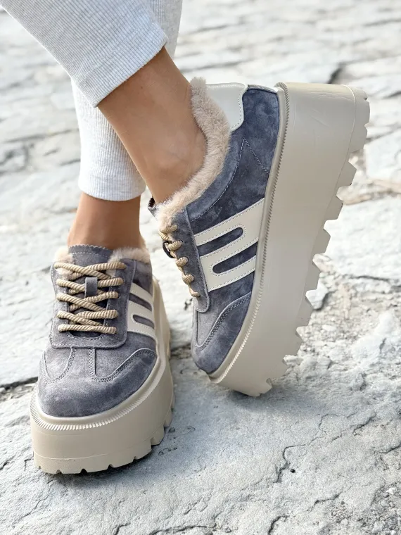 Sneakersy damskie ze skóry naturalnej