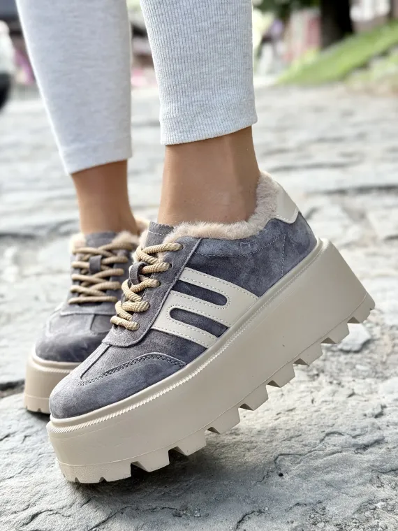 Sneakersy damskie ze skóry naturalnej