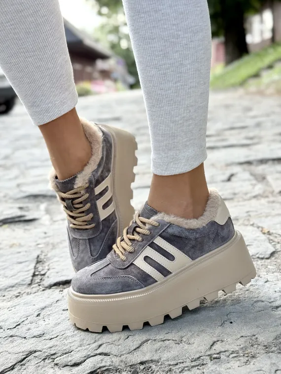 Sneakersy damskie ze skóry naturalnej