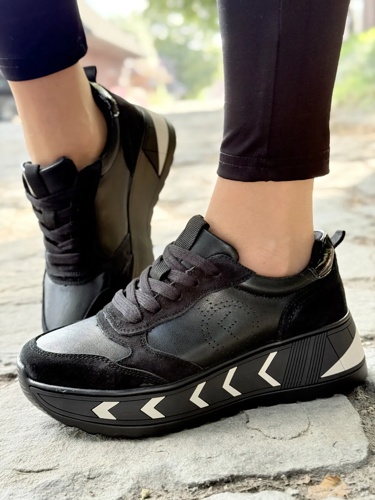 Sneakersy damskie ze skóry naturalnej