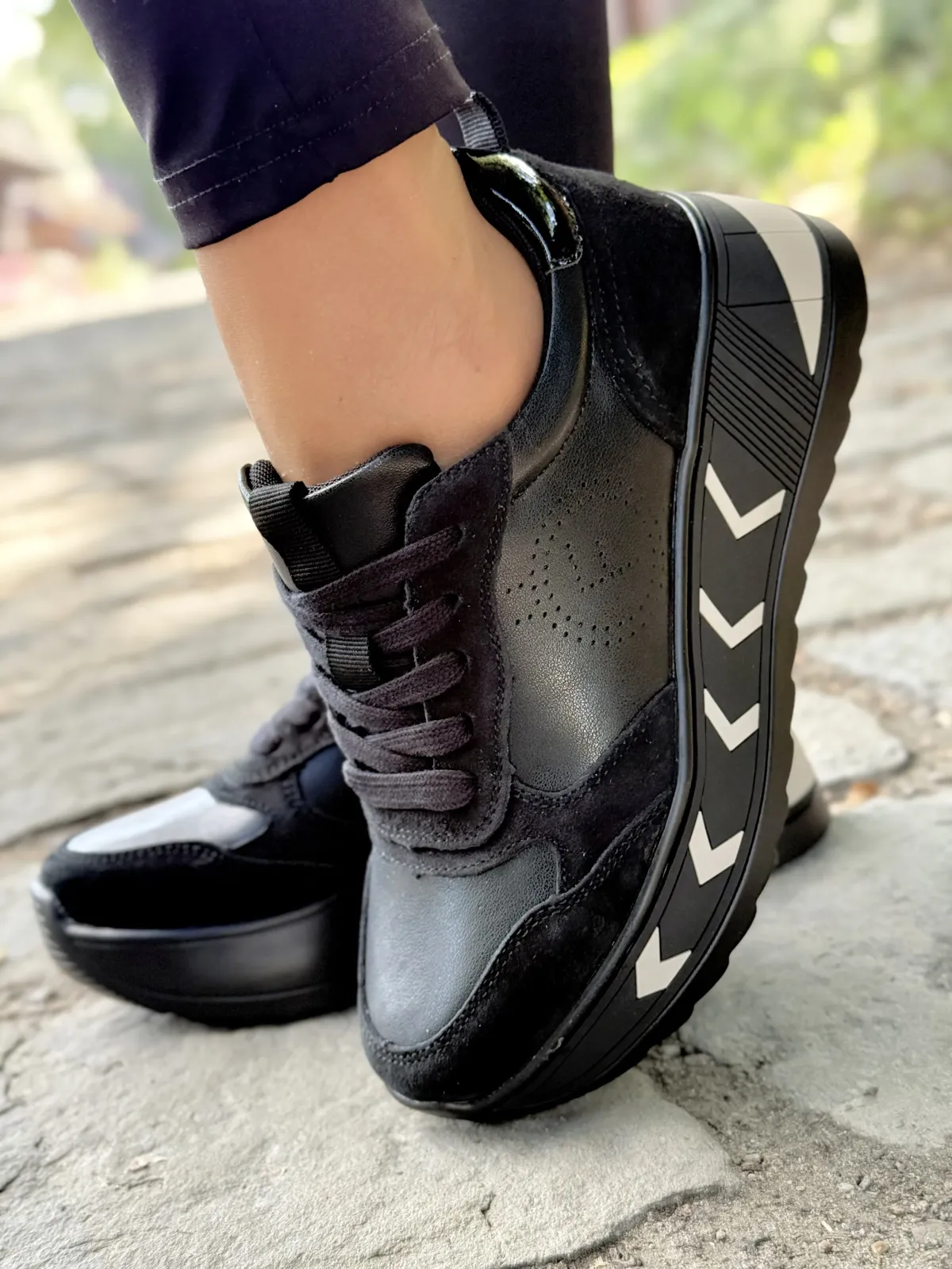 Sneakersy damskie ze skóry naturalnej