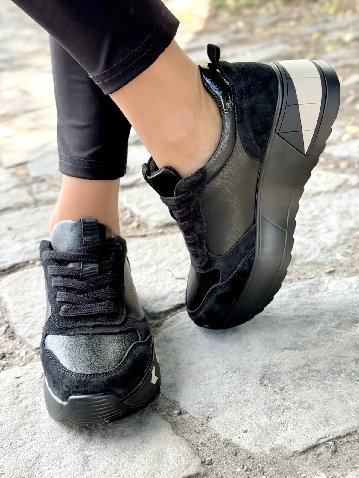 Sneakersy damskie ze skóry naturalnej