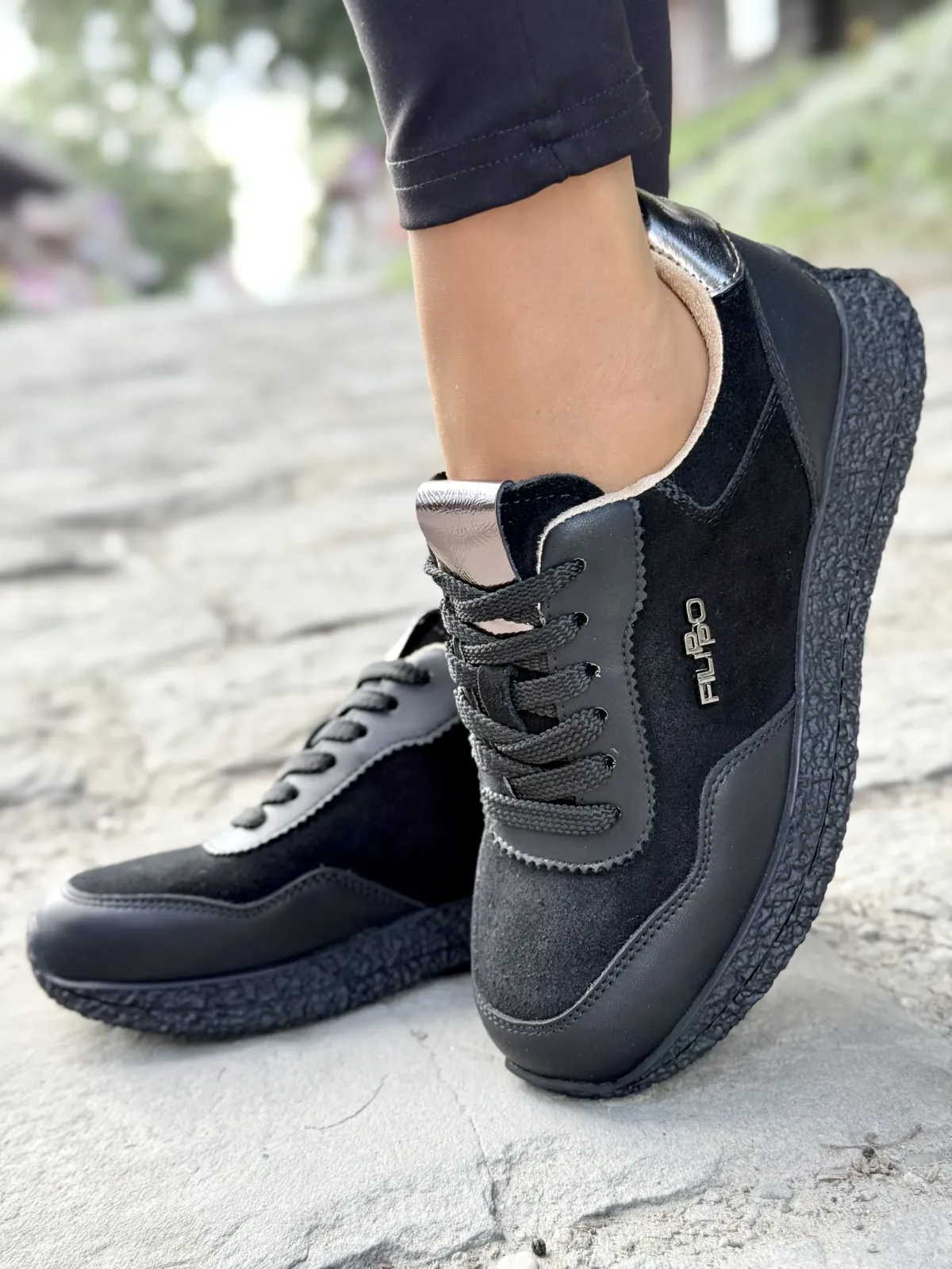 Sneakersy damskie ze skóry naturalnej