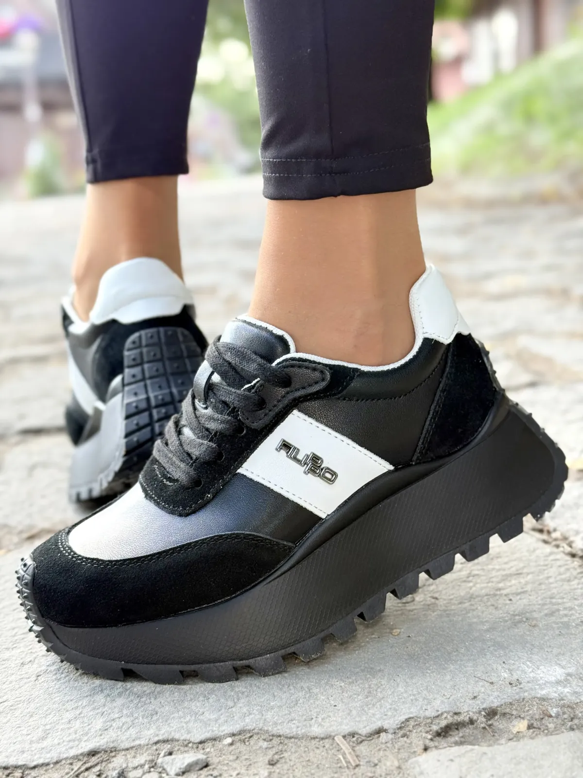 Sneakersy damskie ze skóry naturalnej