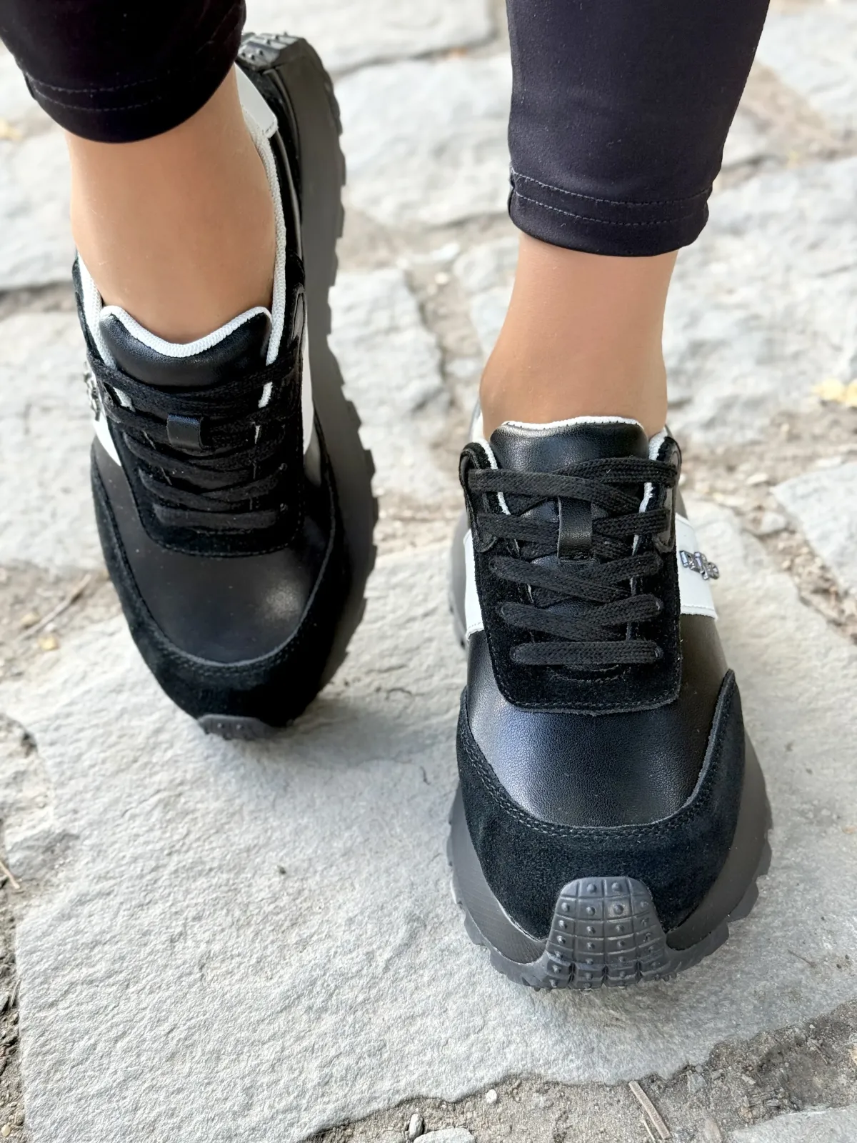 Sneakersy damskie ze skóry naturalnej