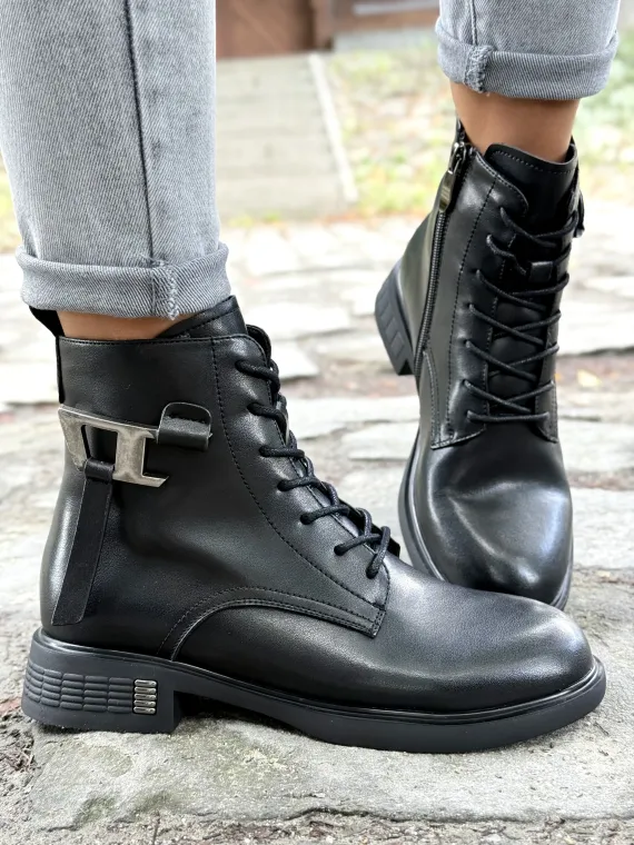 Piękne botki damskie ze skóry naturalnej