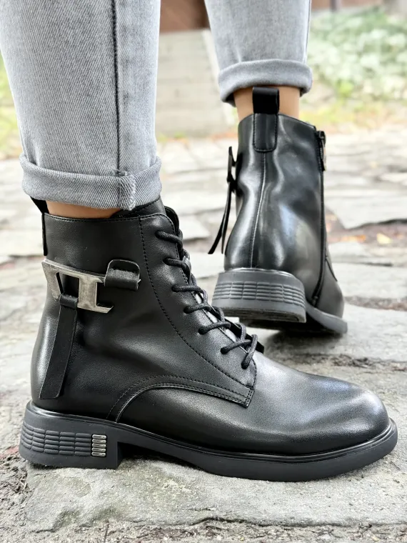 Piękne botki damskie ze skóry naturalnej