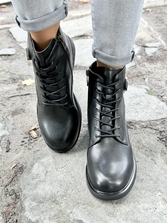 Piękne botki damskie ze skóry naturalnej