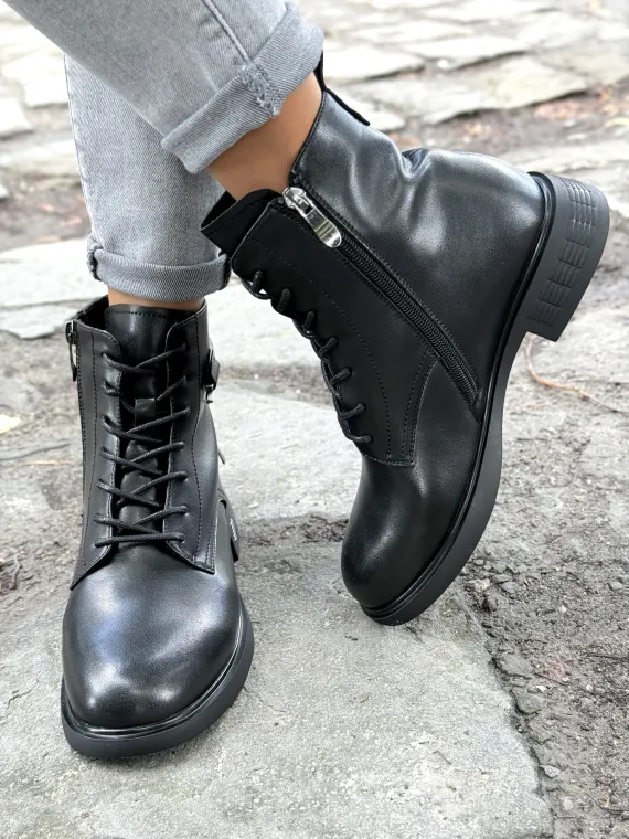 Piękne botki damskie ze skóry naturalnej