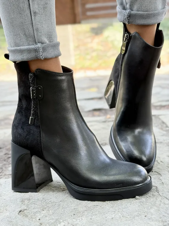 Botki damskie ze skóry naturalnej