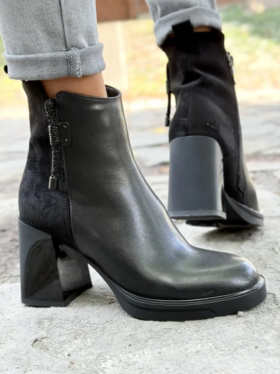 Botki damskie ze skóry naturalnej