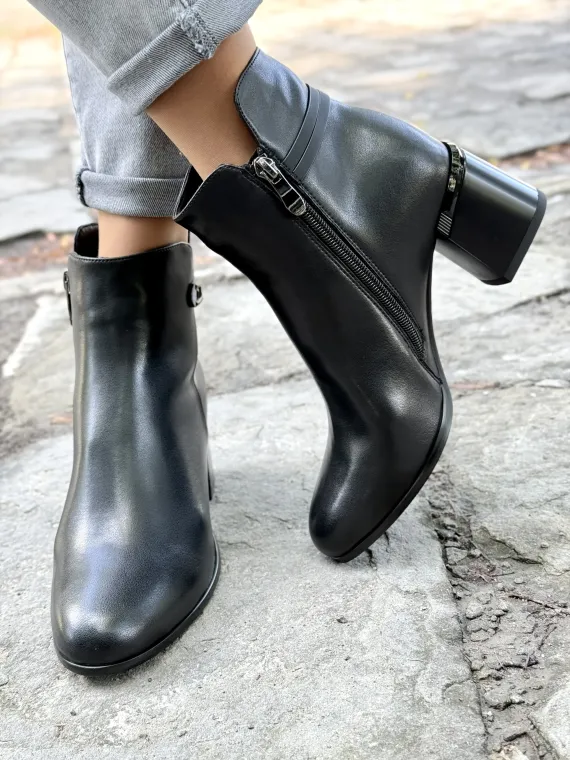 Botki damskie ze skóry naturalnej