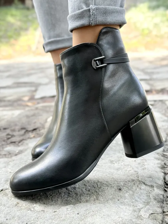 Botki damskie ze skóry naturalnej