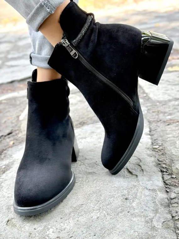 Piękne botki damskie ze skóry naturalnej