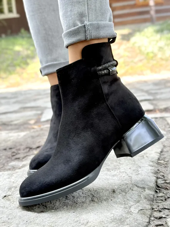 Piękne botki damskie ze skóry naturalnej