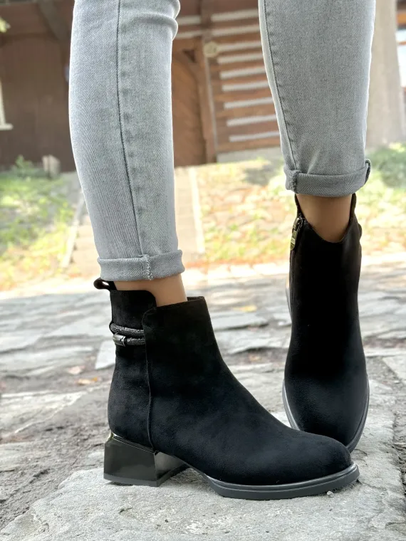 Piękne botki damskie ze skóry naturalnej