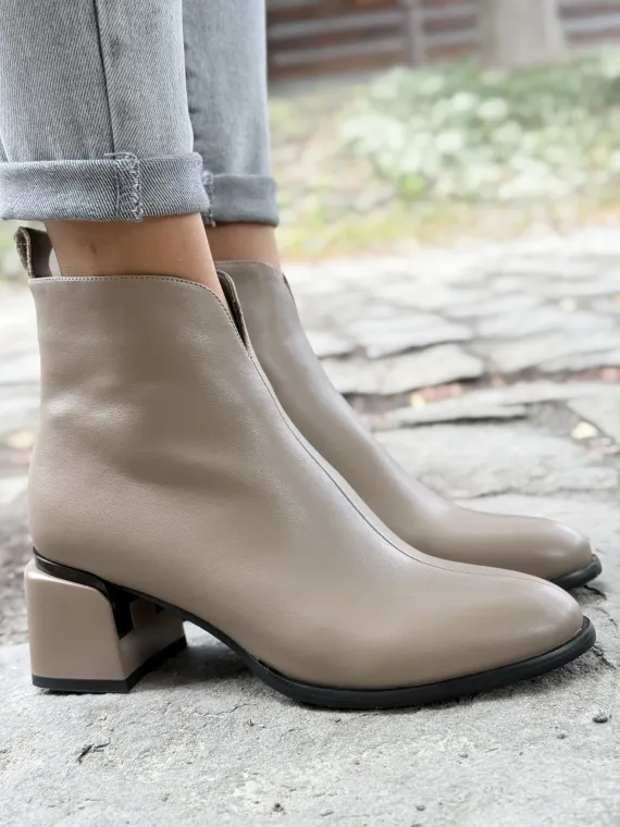 Eleganckie Botki ze 100% Skóry Naturalnej