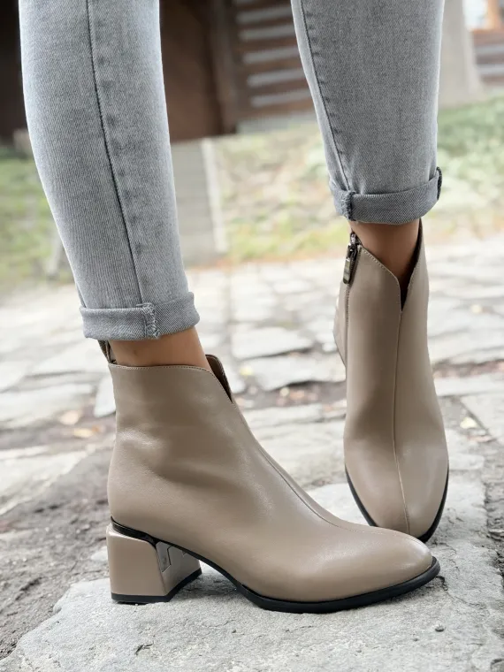 Eleganckie Botki ze 100% Skóry Naturalnej