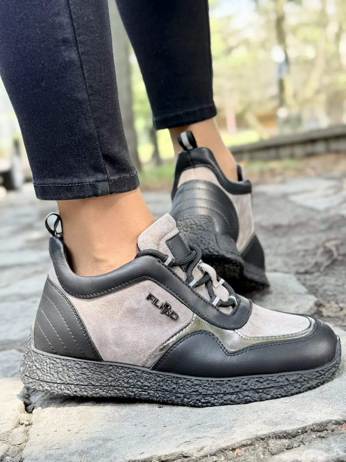 Damskie Sneakersy ze 100% Skóry Naturalnej