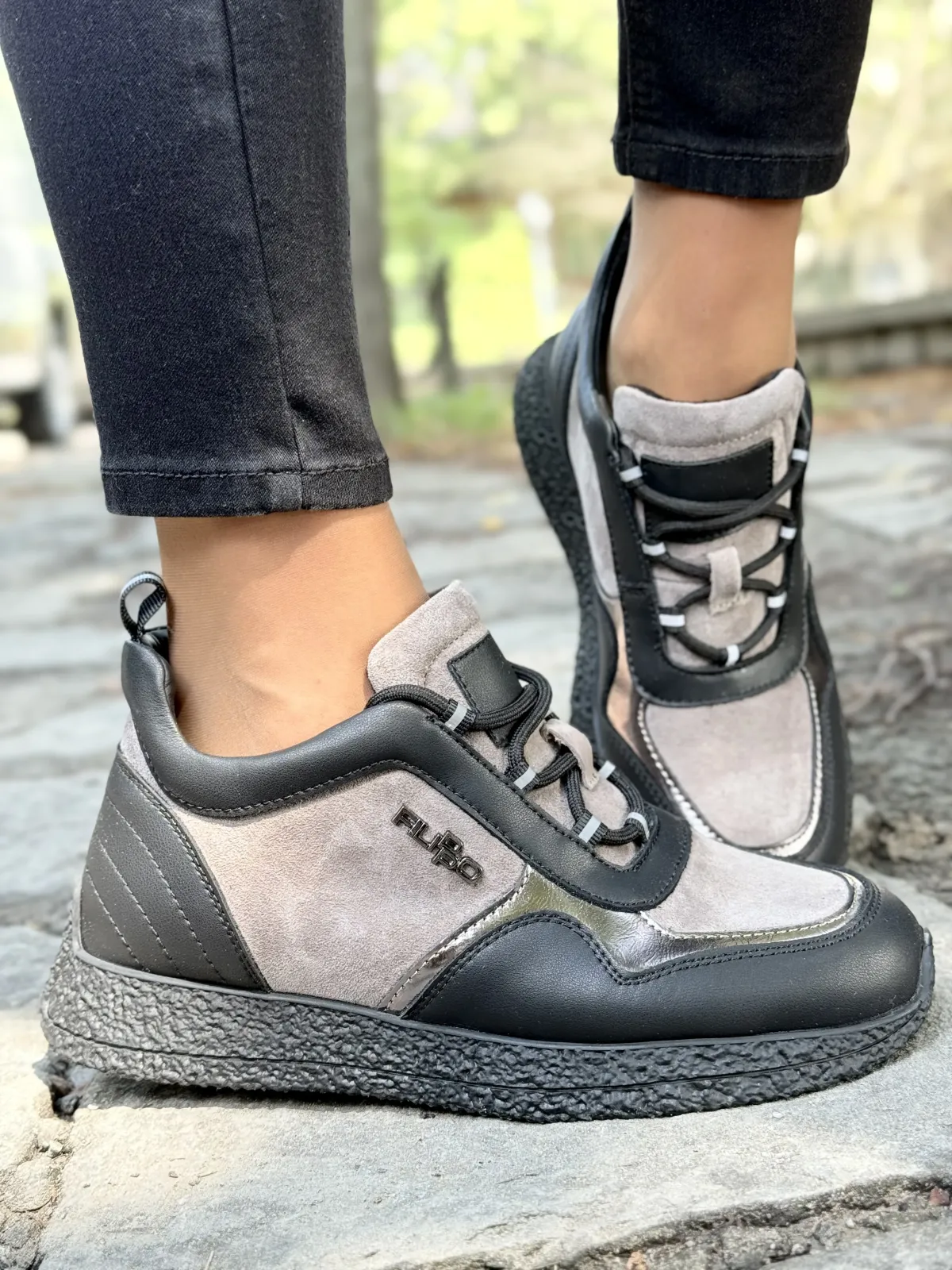 Damskie Sneakersy ze 100% Skóry Naturalnej